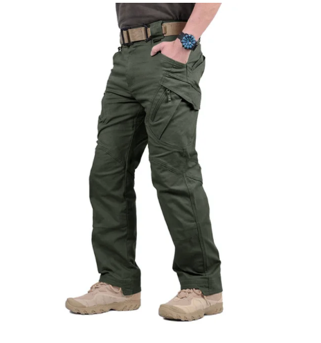 Pantalon de randonnée homme vert polyvalent, conçu pour le trekking, la marche et les voyages en nature.